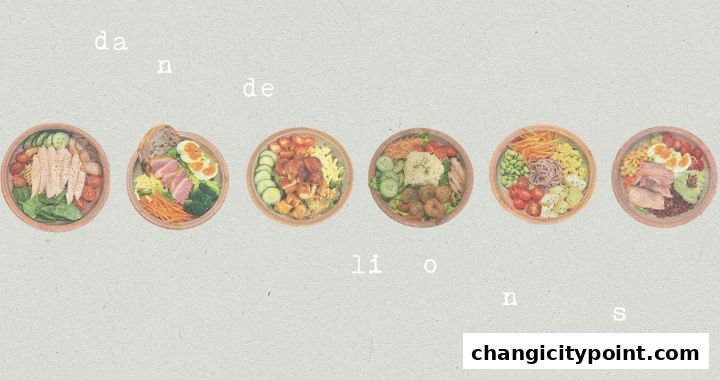 A collection of six colorful and fresh salad bowls arranged in a line.