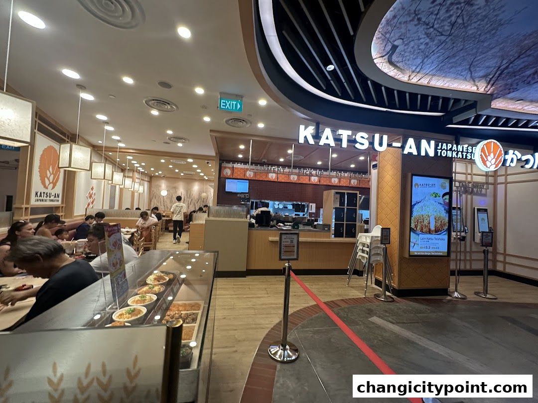 The entrance and interior of Katsu-an Japanese Tonkatsu restaurant.