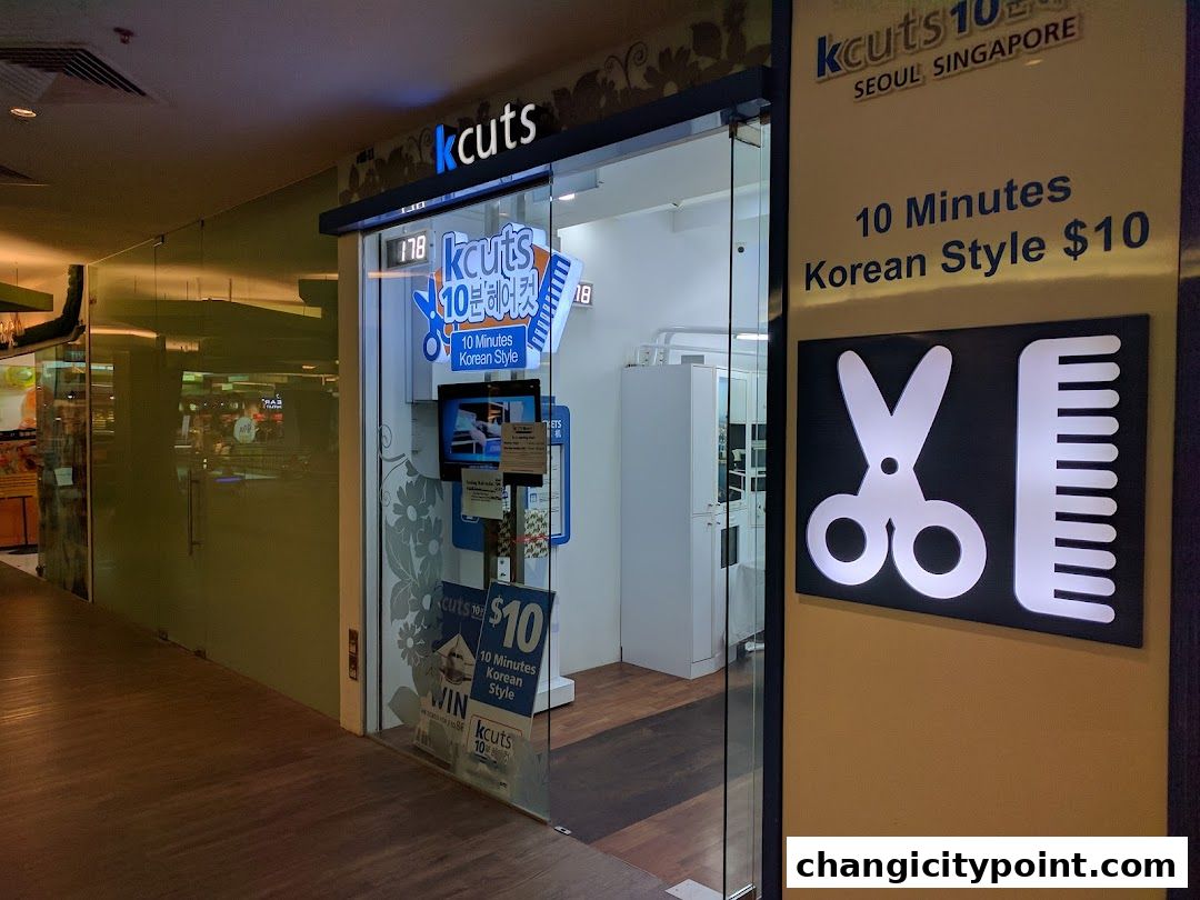 The exterior of a kcuts hair salon offering 10-minute Korean style haircuts for $10.