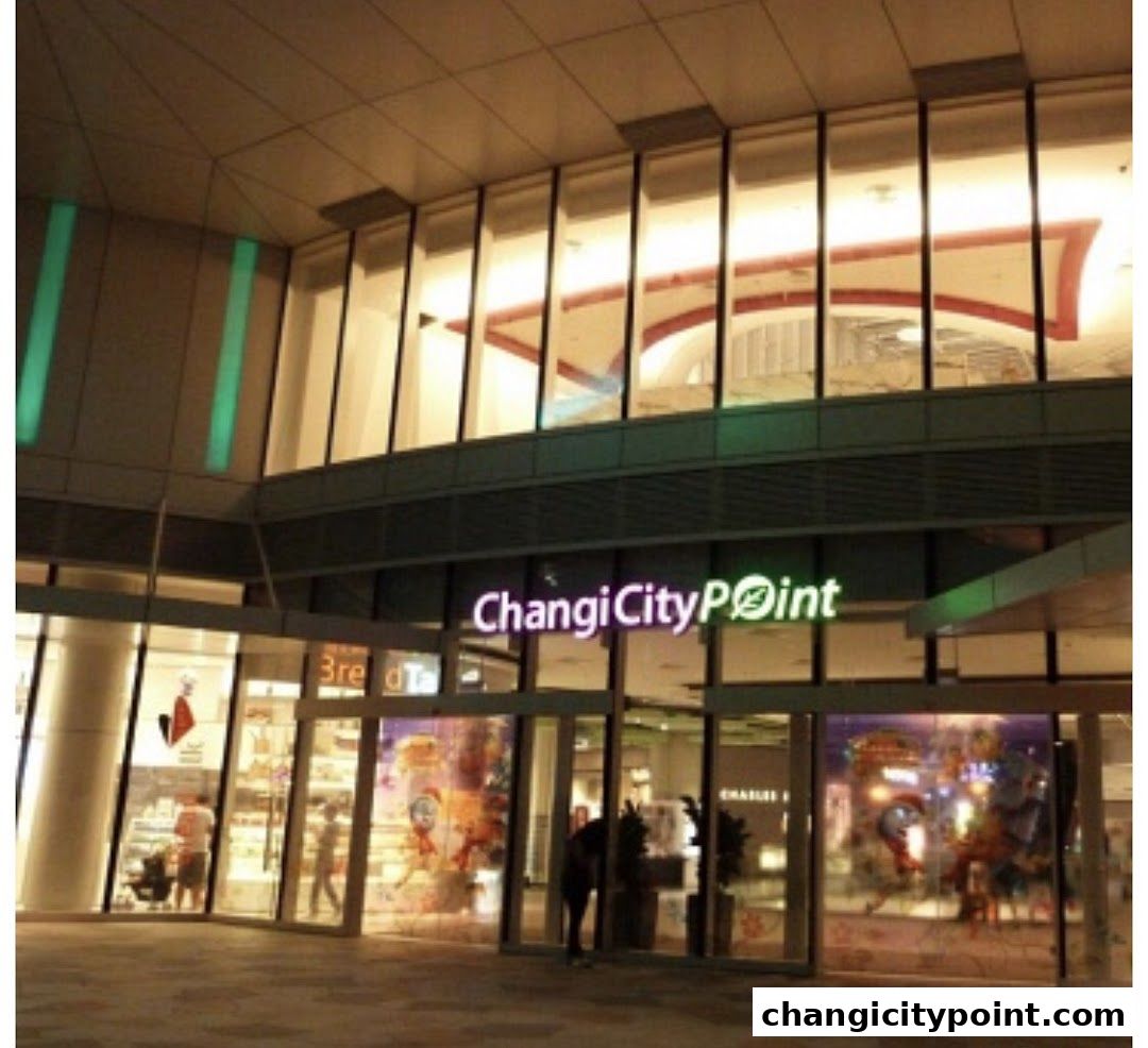 Exterior view of LiHO TEA and other shops at Changi City Point mall.