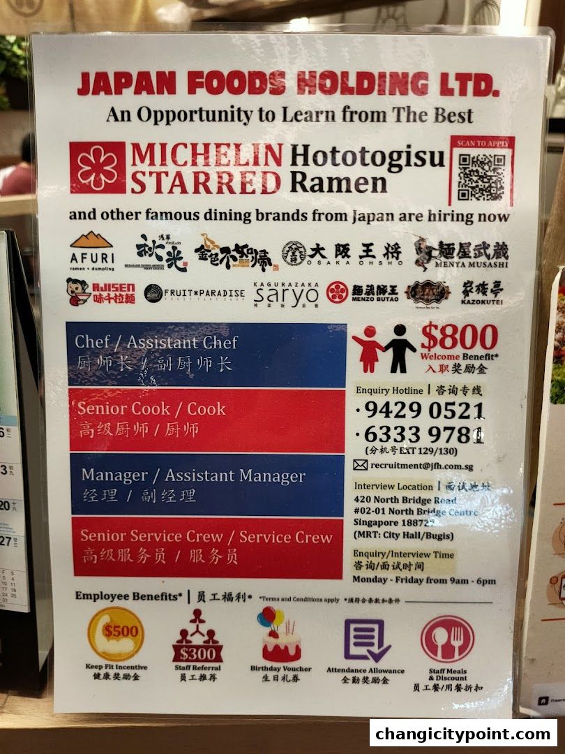 A recruitment poster for Japan Foods Holding Ltd. advertising job opportunities.