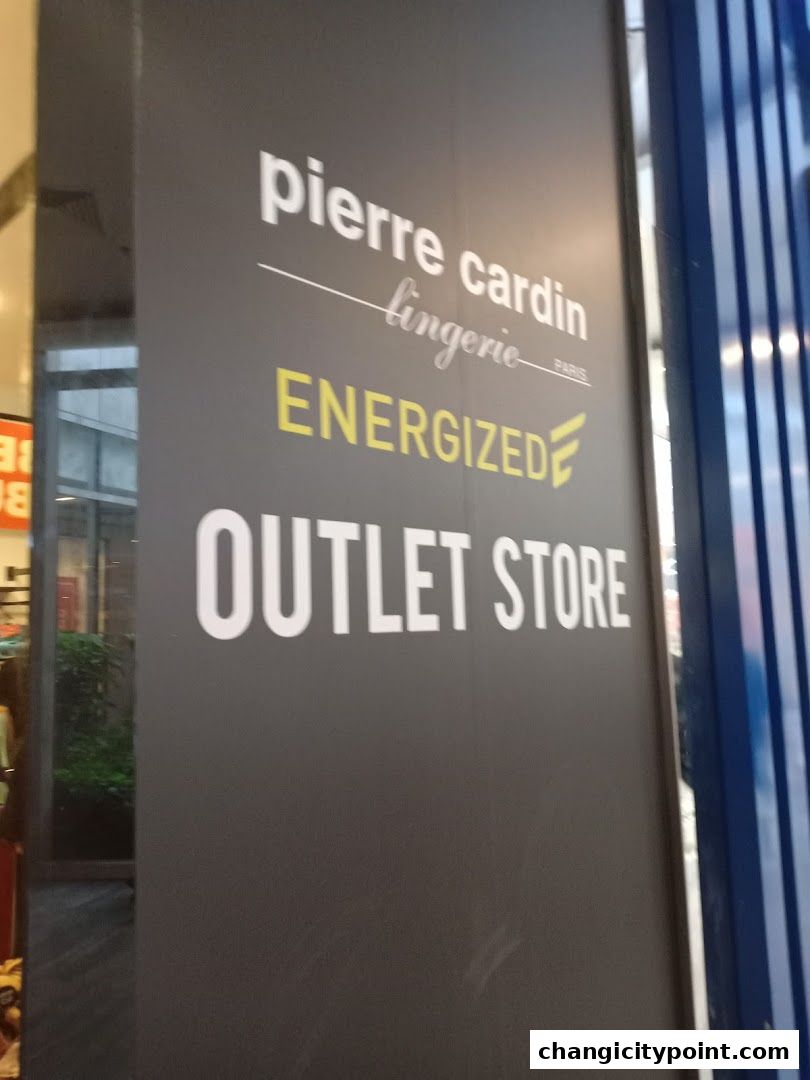 Signage for Pierre Cardin Lingerie Energized Outlet Store.