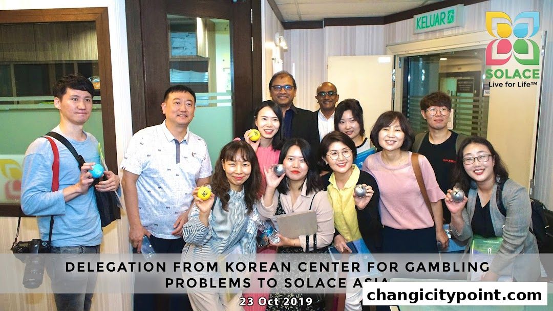 A group of people from the Korean Center for Gambling Problems visit Solace Asia.