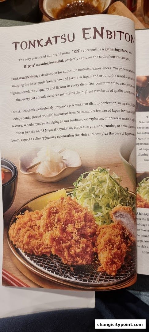 A close-up of a delicious tonkatsu dish with shredded cabbage and dipping sauce.