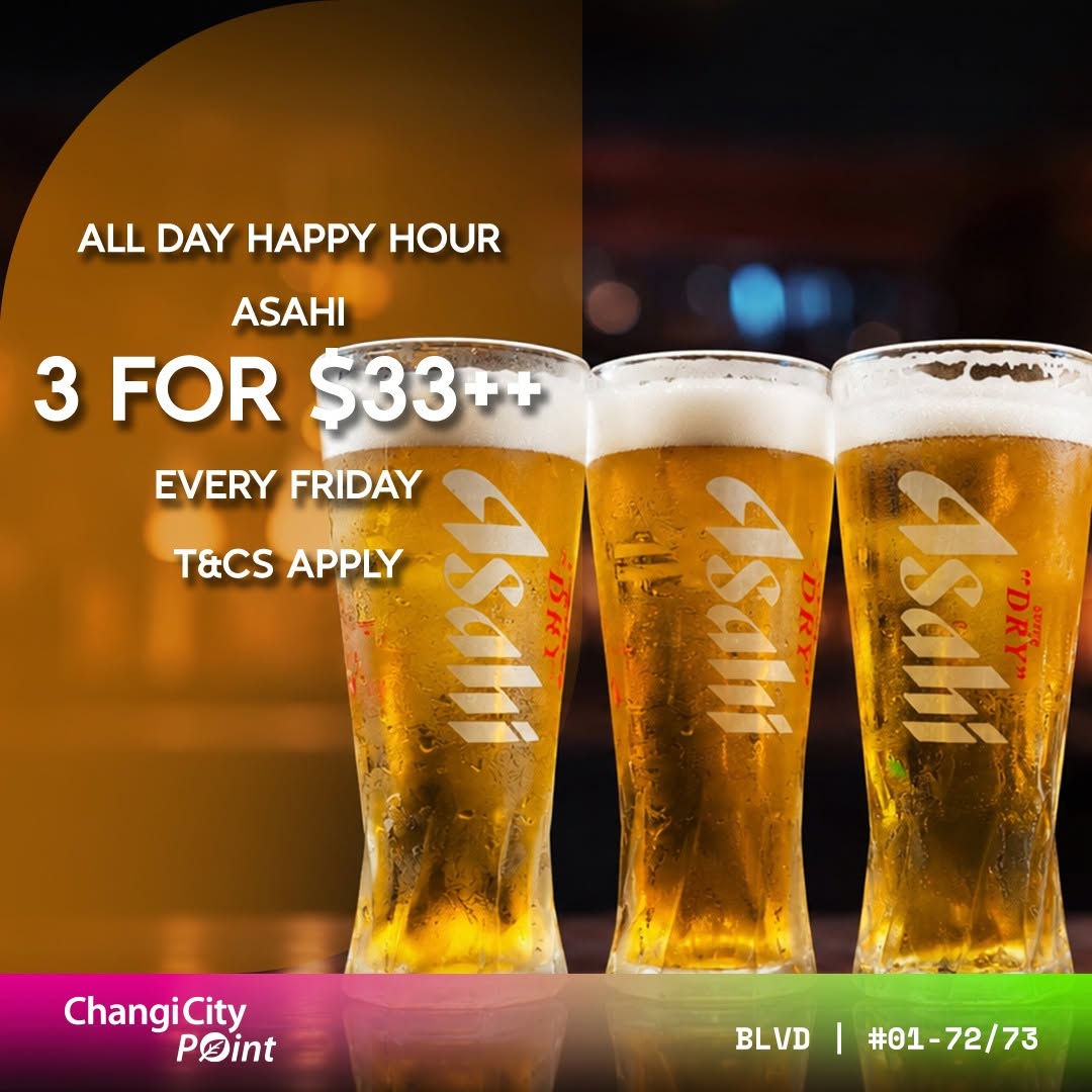 BLVD Asahi beer happy hour