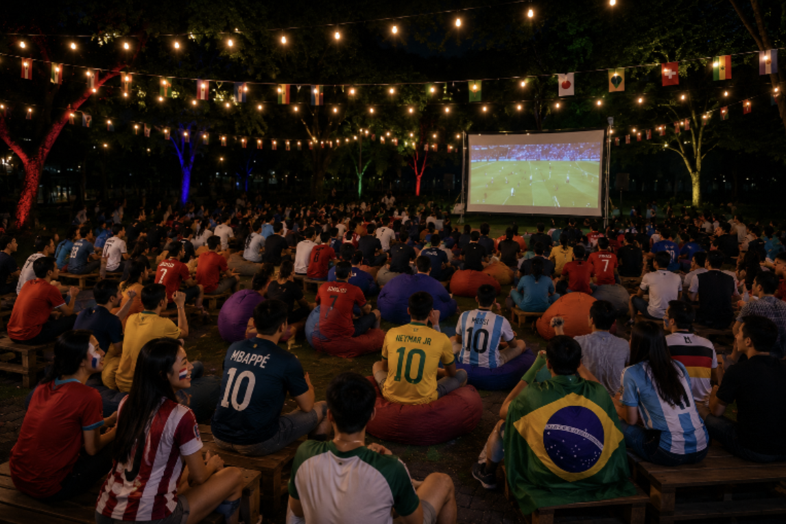 Football Finals Watch Party Carnival at ActiveSG Pasir Ris Sport Centre Level 1 Foyer east zone