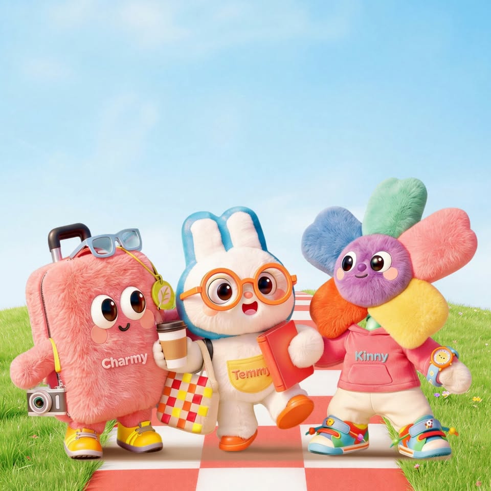 Charmy, Temmy and Kinny mascots for Changi City Point, The Clementi Mall and KINEX