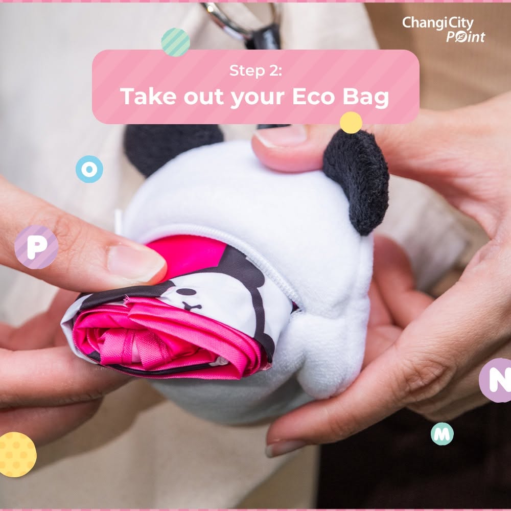 Step 2 Take out your Eco Bag from the panda pouch
