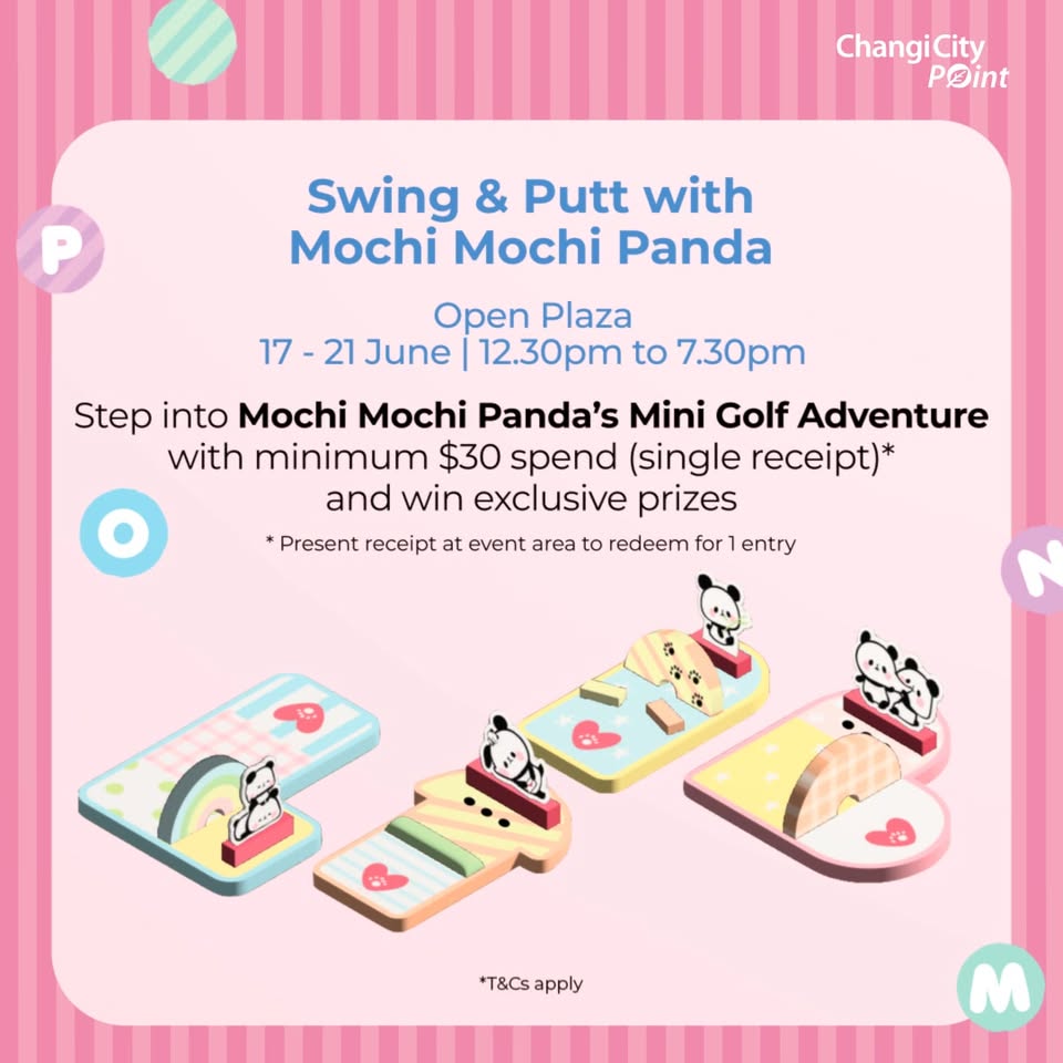 Mochi Mochi Panda Mini Golf Adventure promotion at Changi City Point Open Plaza