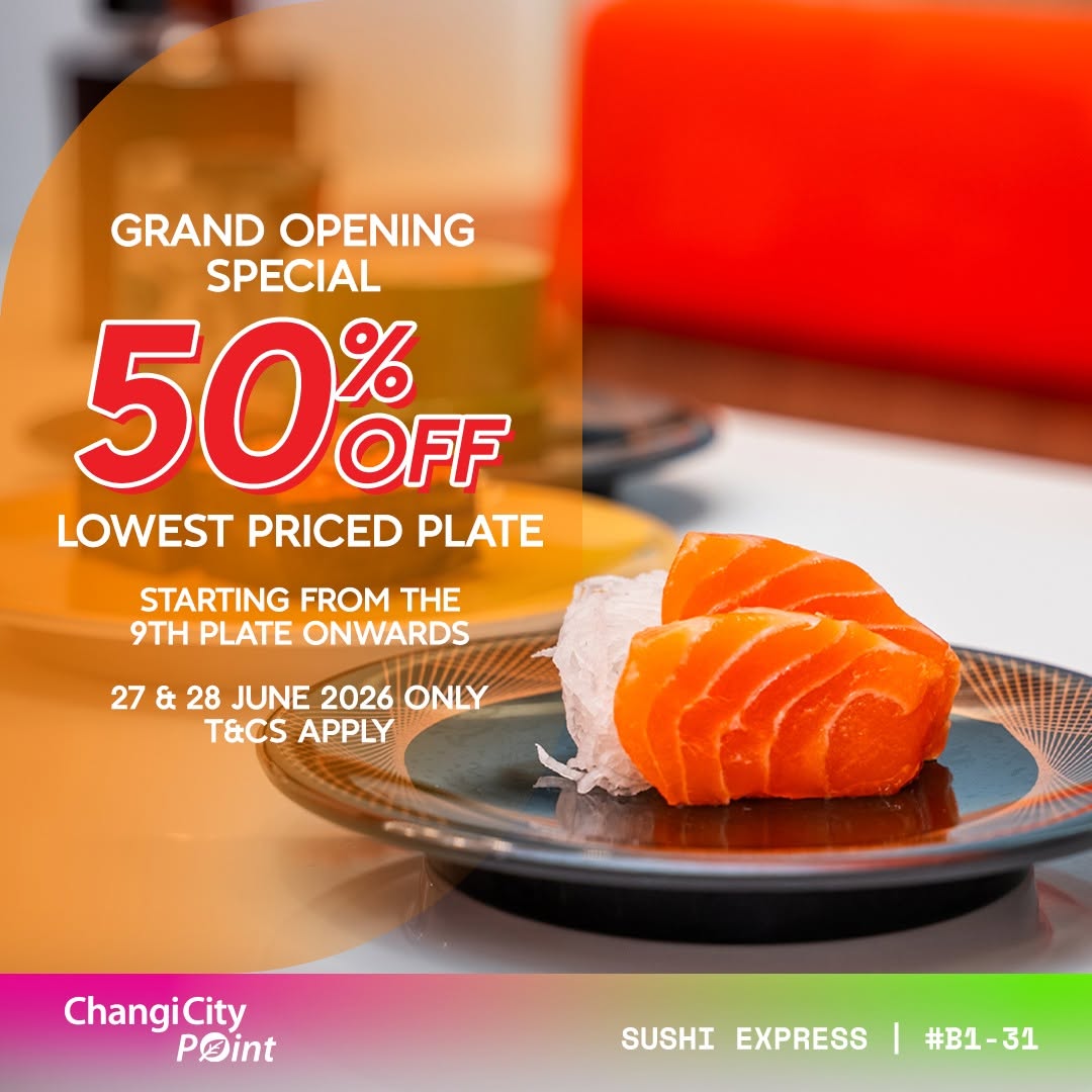 Sushi Express Grand Opening at Changi City Point