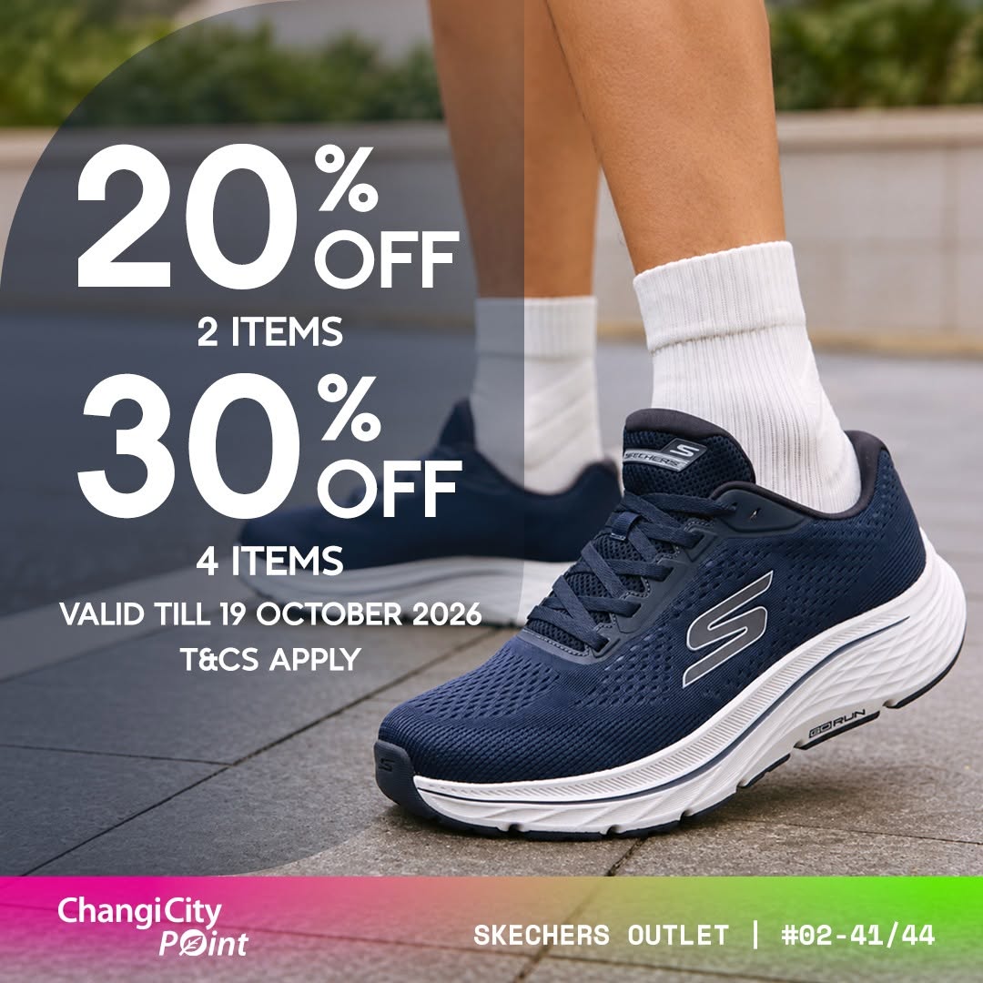 Skechers Outlet promotion at Changi City Point
